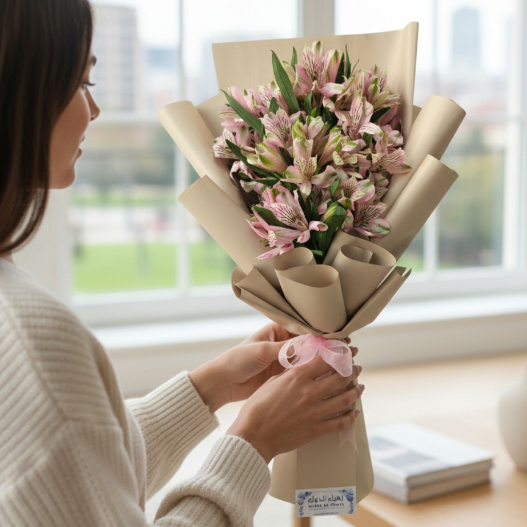 Soft Blush Peruvian alstroemeria Bouquet
