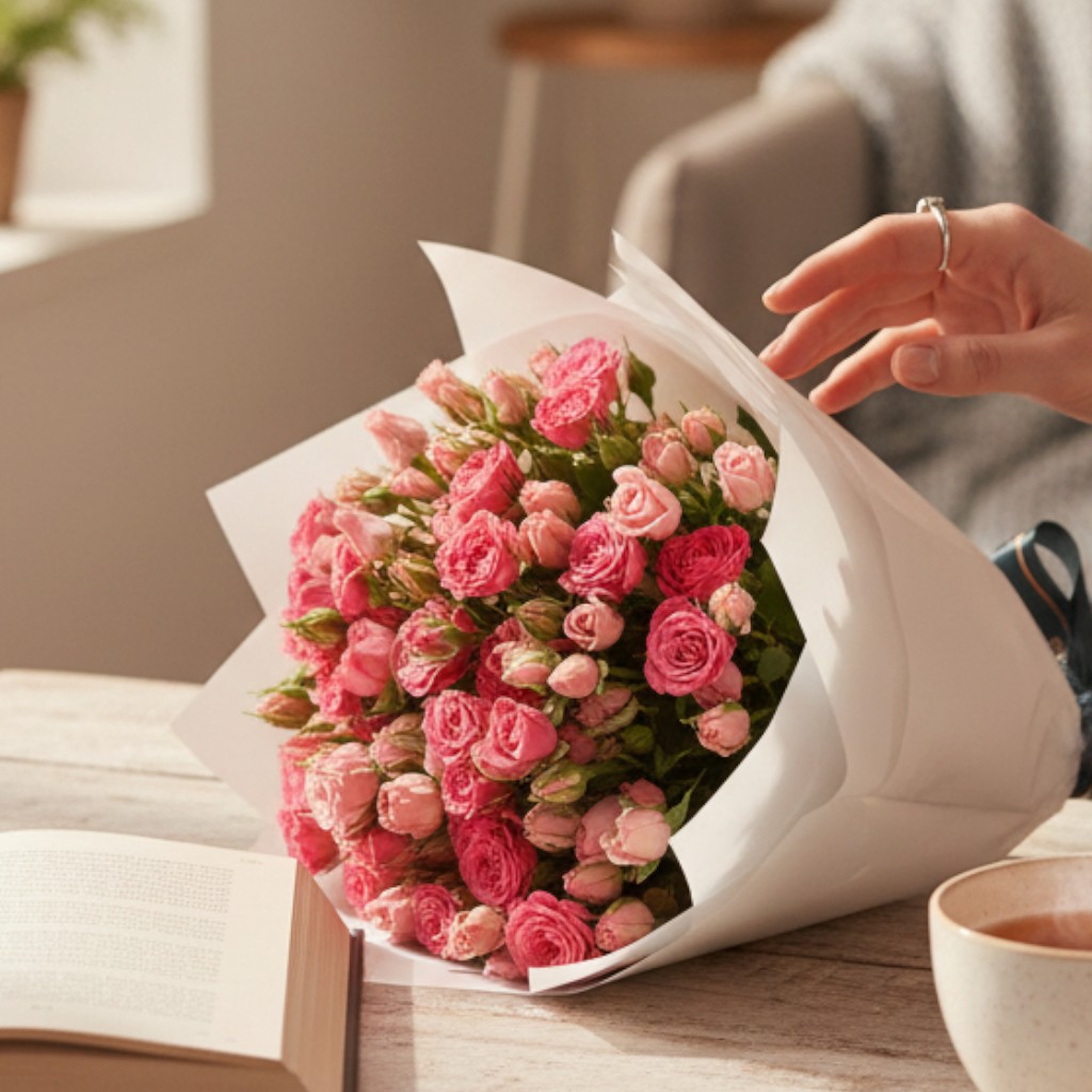 Baby Pink Charm Bouquet | 20 Flowers Bouquet - Image 3