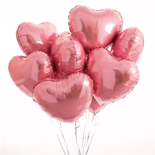 Pink Heart Foil Balloons – 18" Inch Helium Ready