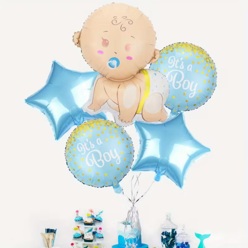 Baby Shower Balloon Set – It's a Boy (5-Piece Helium Foil Set)