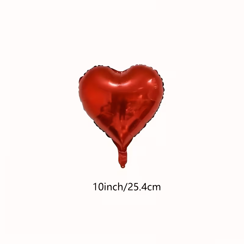 Red Heart air Balloons – 10-Inch Aluminum Foil Balloons - Image 2