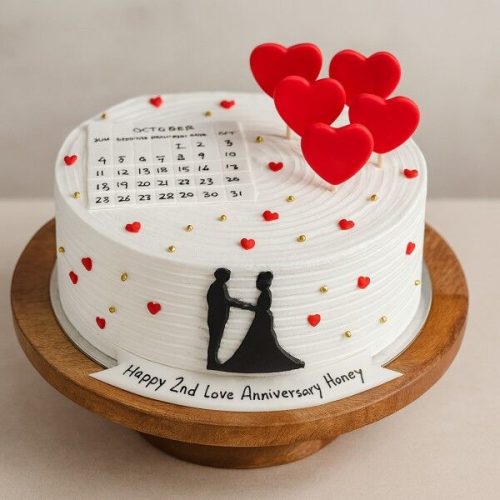 Marked in Love Calendar Wedding - Anniversary Cake – 7 Inch