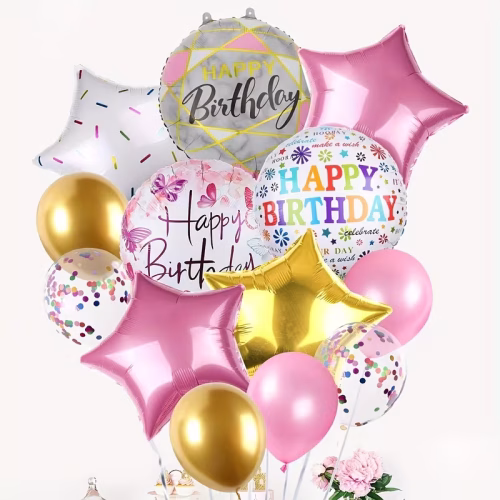 13pcs Happy Birthday Helium Balloon Set