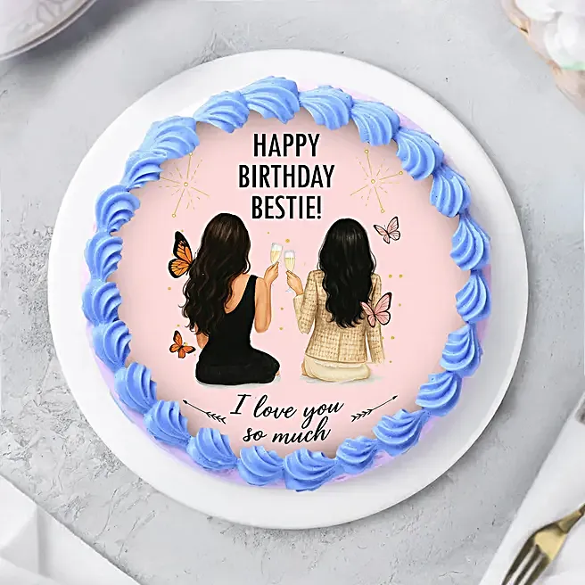 Bestie Birthday Love Cake - Image 2