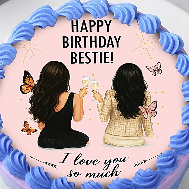 Bestie Birthday Love Cake - Image 3