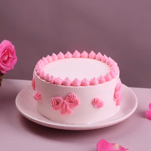Bows Cream Cake – 5 Inch