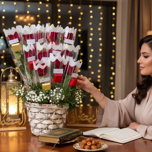 Noor Al Ramadan – 12 Roses & Chocolate Blessing Basket