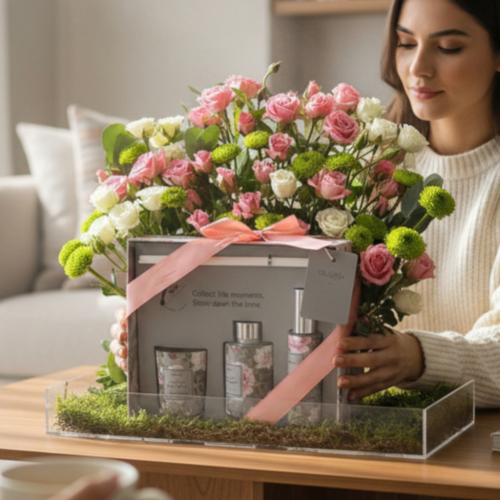 Blush Harmony Floral & Fragrance Luxury Gift Box