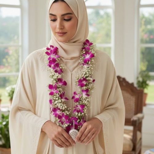 Royal Orchid Baby’s Breath Garland