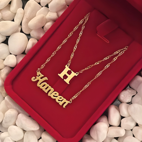 Custom Name Necklace Handmade Jewelry Kuwait with Letter - Personalized Gift with Symbol