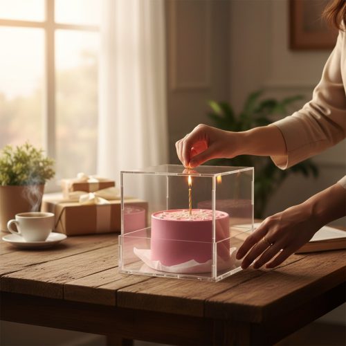 Pink Heart Mini Bento Cake - Pink