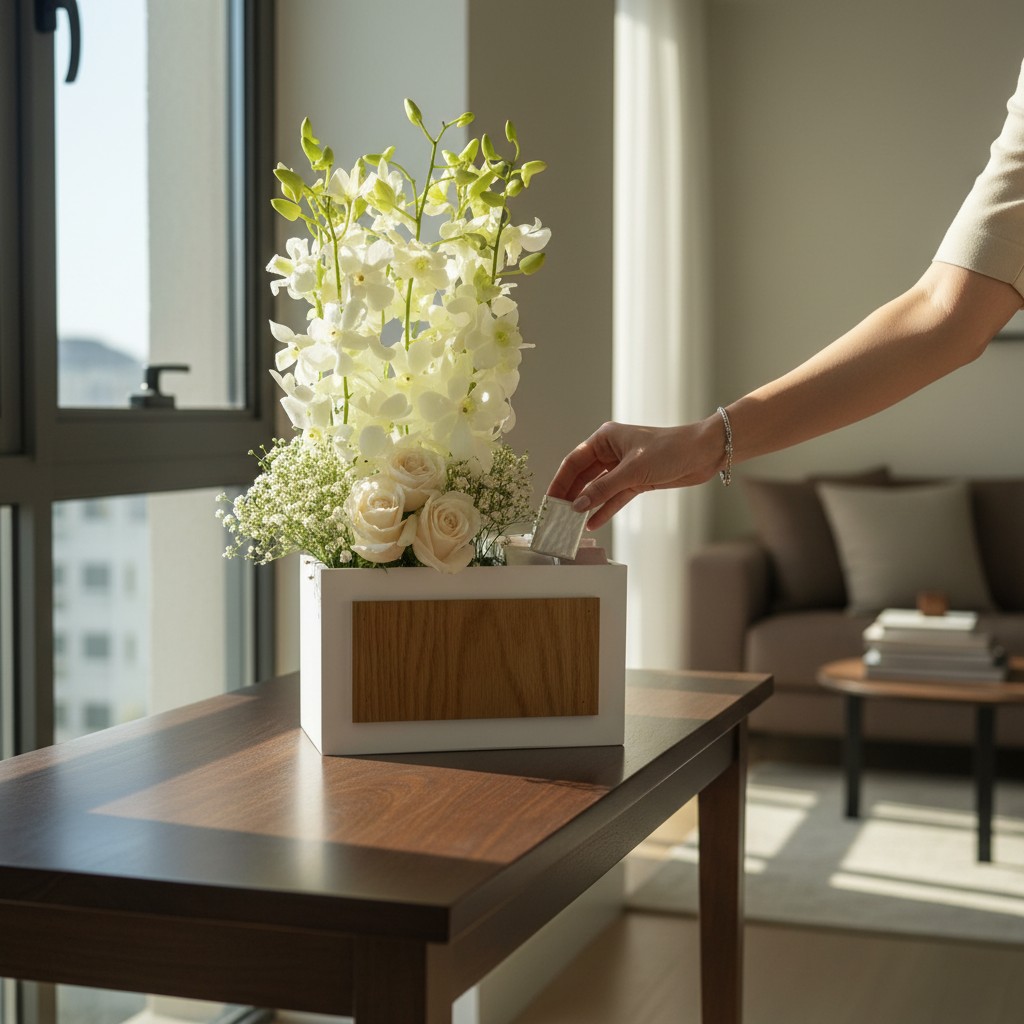 Ivory Orchid Grace Flower Box - Image 2