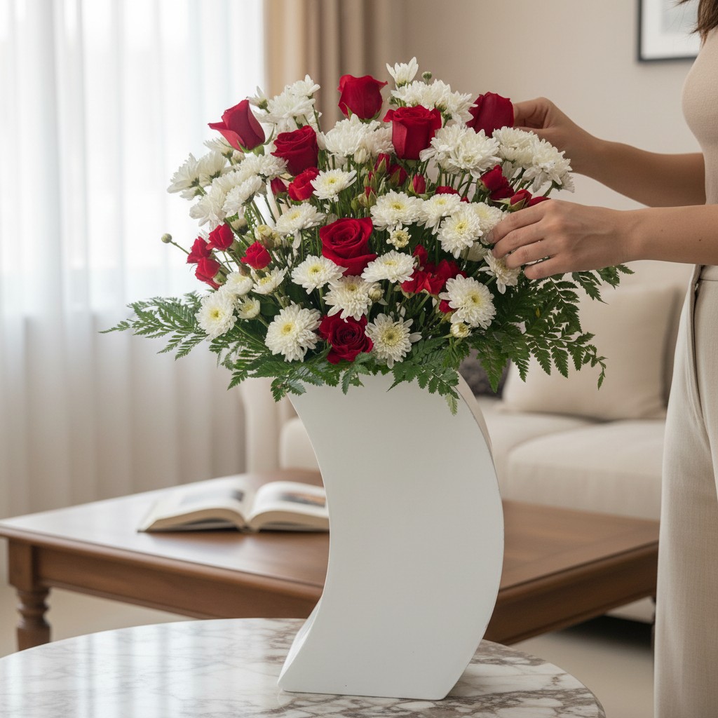 Crimson Grace Luxury Vase Arrangement