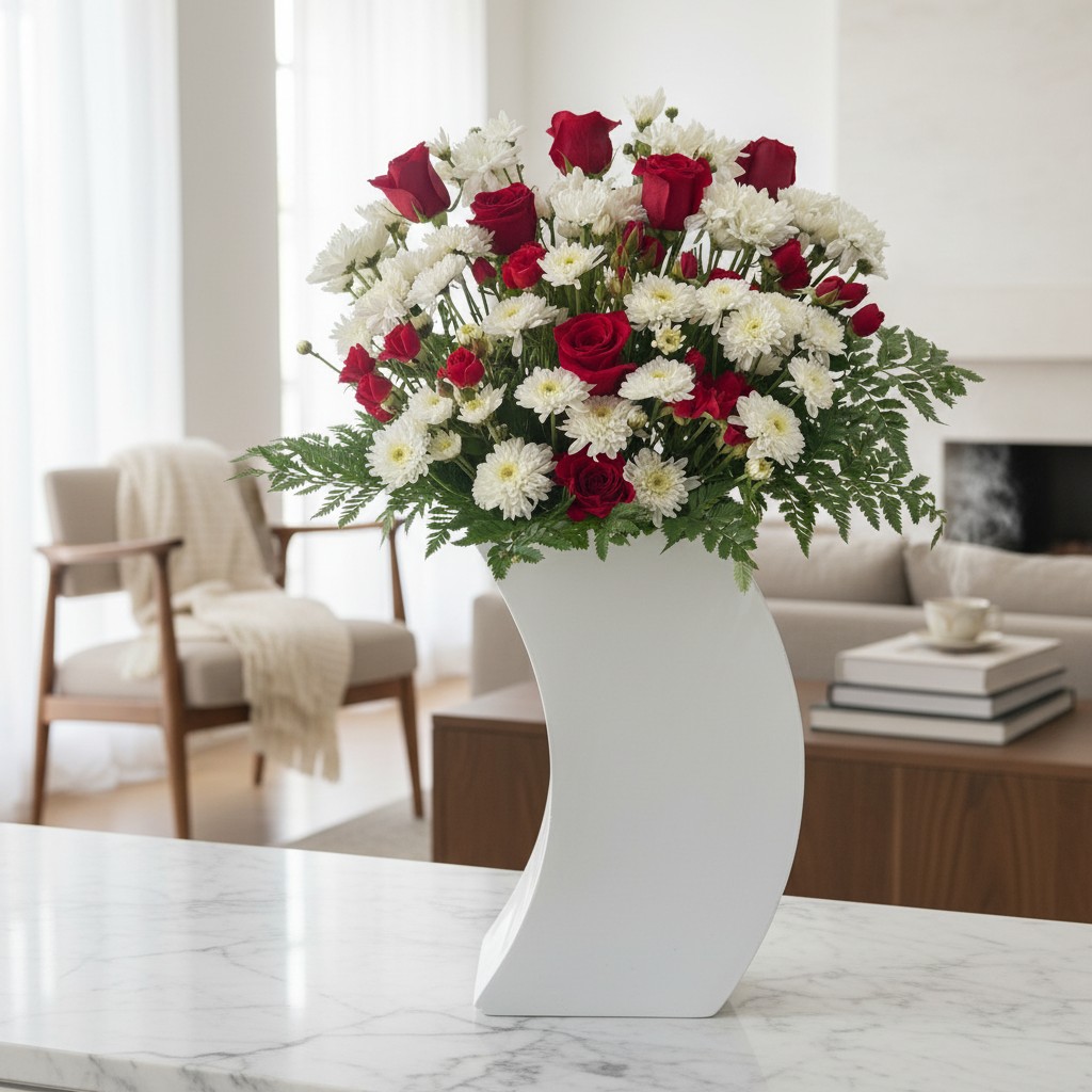 Crimson Grace Luxury Vase Arrangement - Image 2