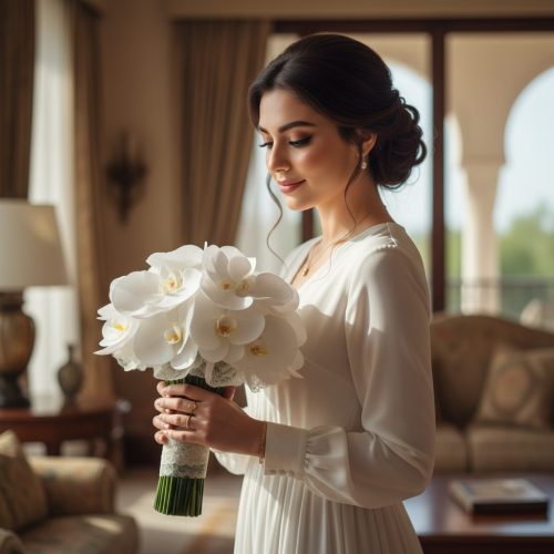Serene Orchid White Bridal Bouquet