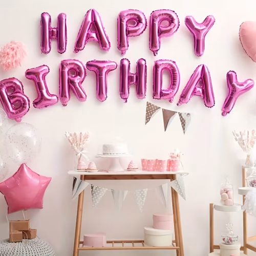 Happy Birthday Letters 16-inch - Pink